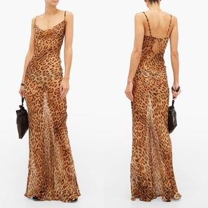 Rat & Boa Valentina Leopard Silk Dress NWT